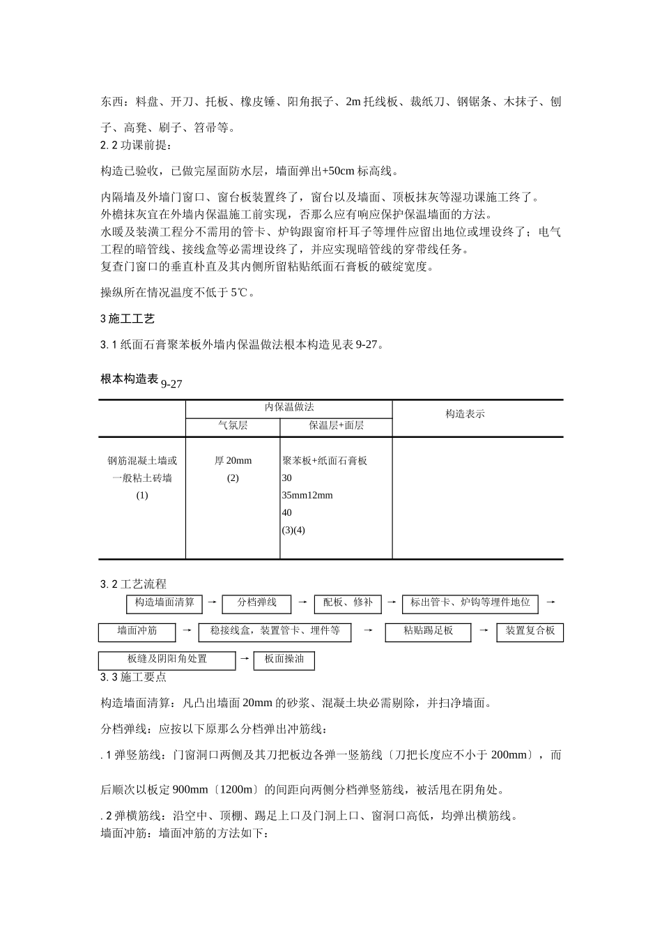 建筑行业021纸面石膏聚苯复合板外墙内保温墙面施工 _第2页