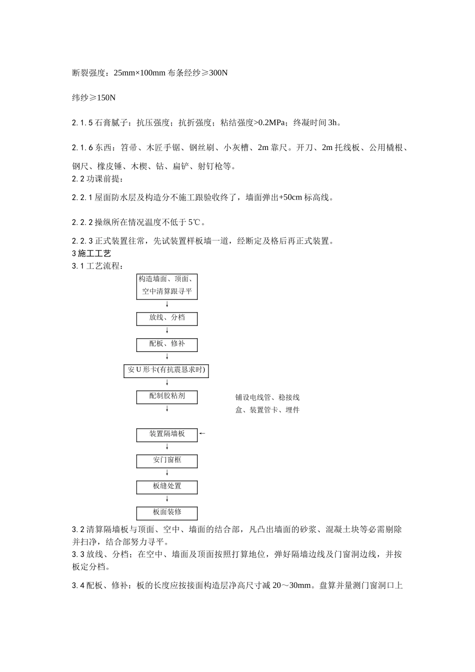 建筑行业016增强石膏空心条板隔墙施工工艺 _第2页