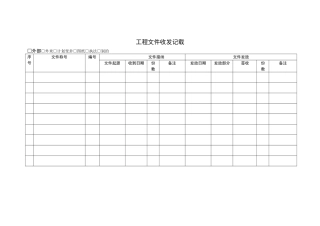 建筑行业009 文件收发记录 