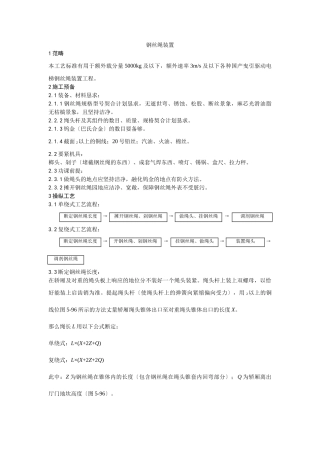 建筑行业008钢丝绳安装工艺 