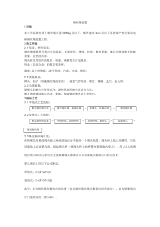 建筑行业008电梯钢丝绳安装 