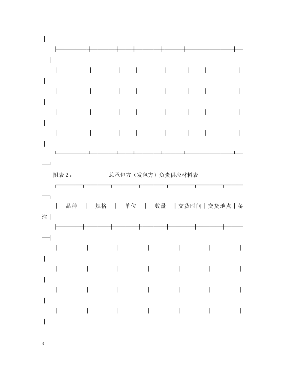 建筑安装工程分包合同（2） _第3页
