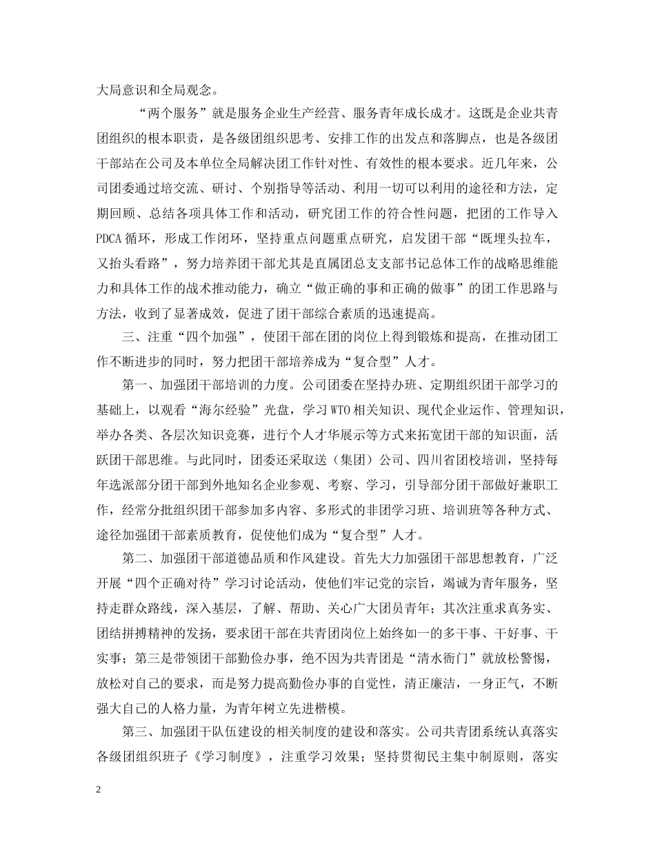 加强团干部队伍建设，开创共青团工作新局面 _第2页