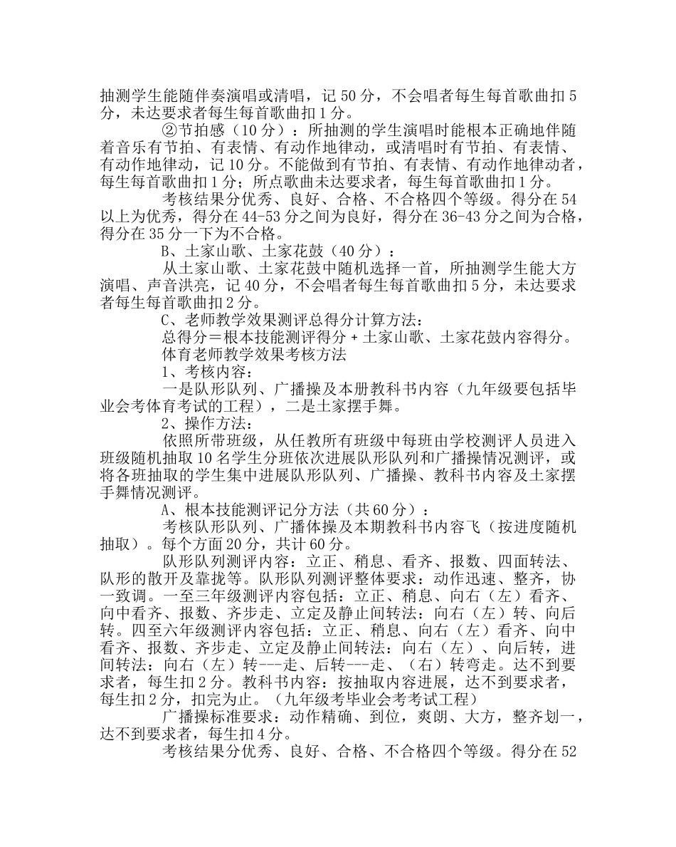 教导处范文音、体、美、信息、科学学科教师考核办法 _第2页