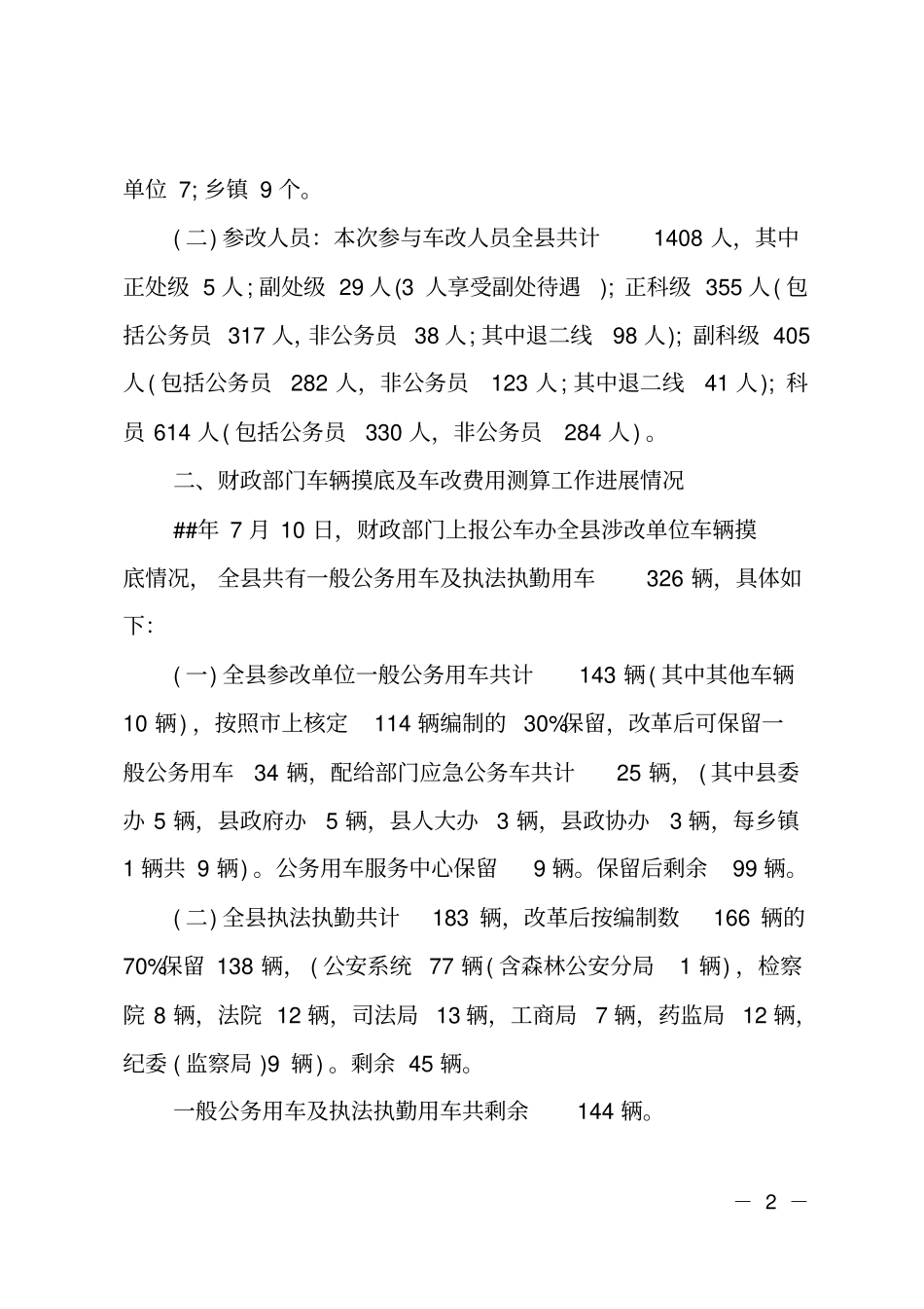 ##公车改革情况自查报告_第2页