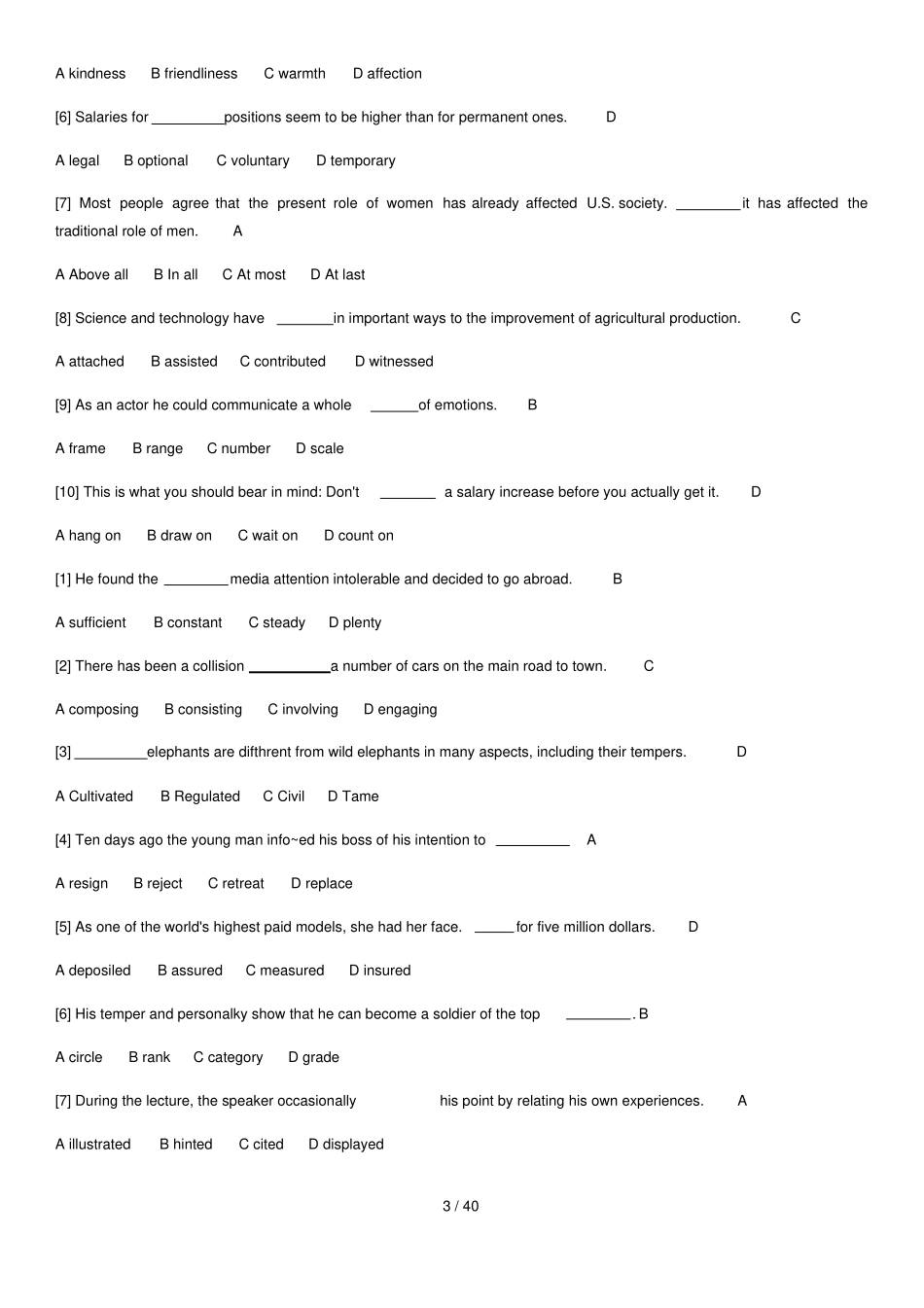 00015英语二自考标准答案_第3页