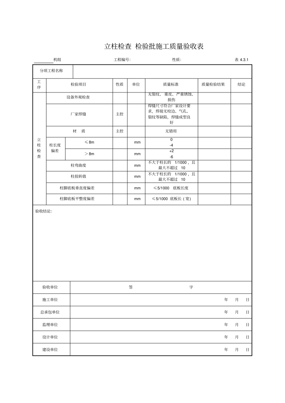 01锅炉机组通用验收表格_第2页