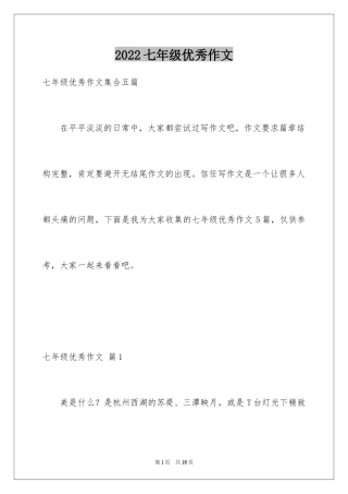 2024七年级优秀作文_14