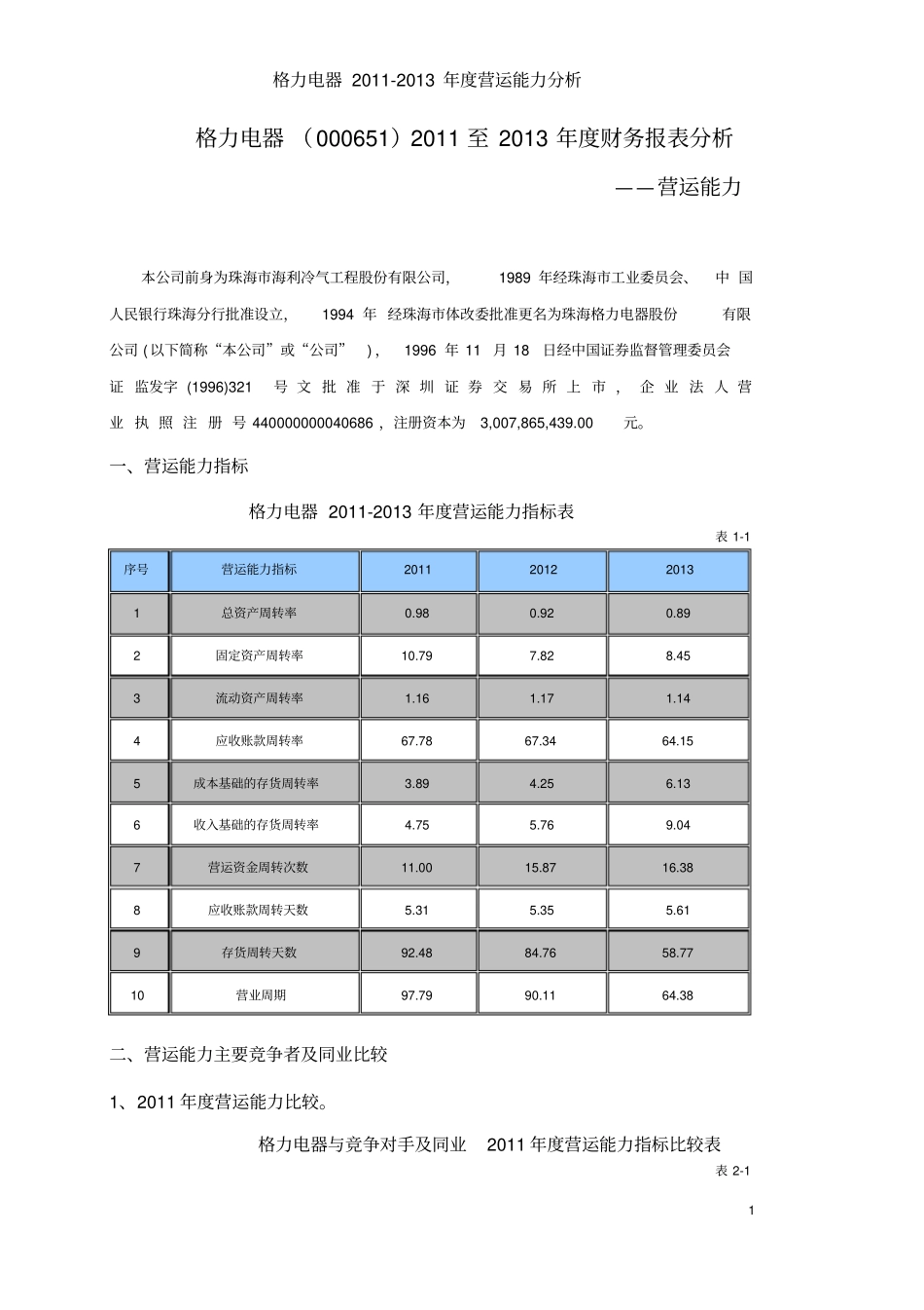 02任务格力电器营运能力分析_第1页