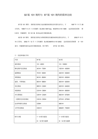 02版101规约与97版101规约的简单比较
