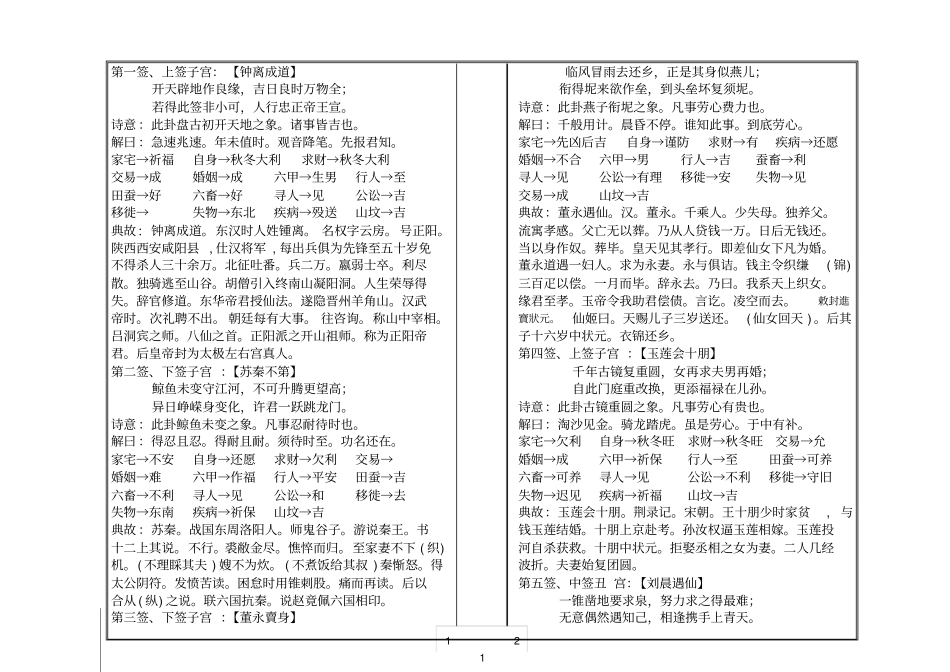 04观音灵签100可打印网络版V2_第1页