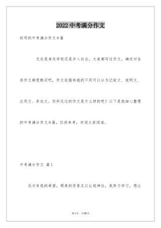 2024中考满分作文_70