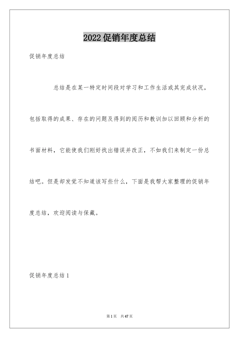 2024促销年度总结_1_第1页