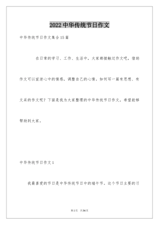 2024中华传统节日作文_47