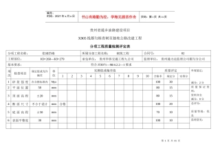 分项工程质量检测评定表(路肩墙)