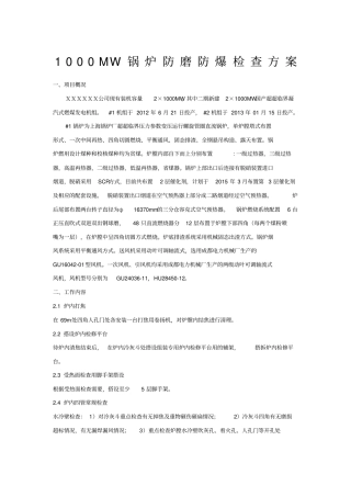 1000MW锅炉防磨防爆检查方案