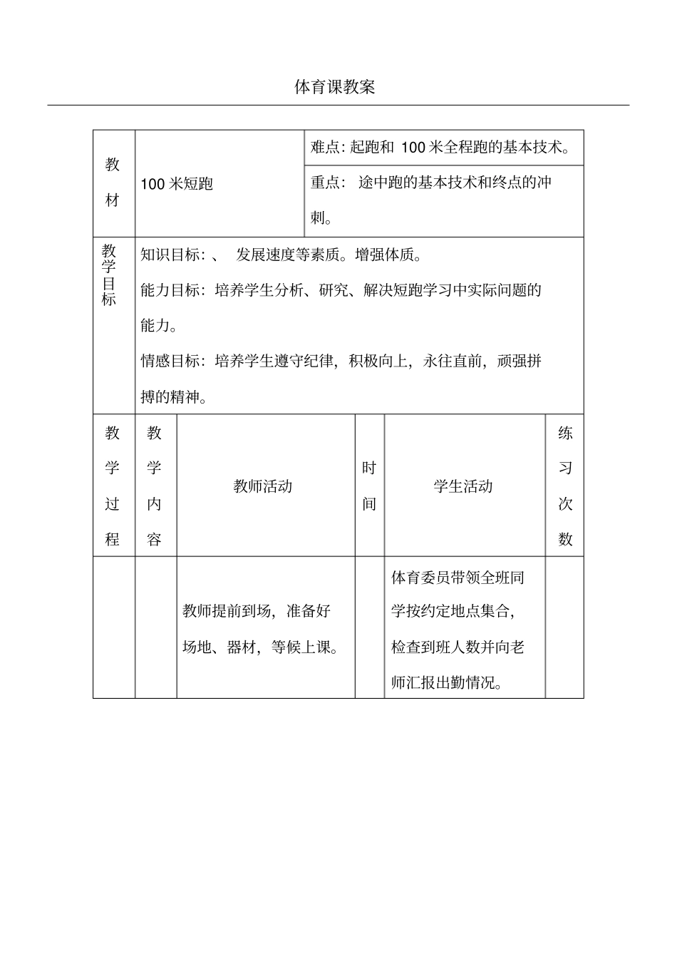 100米短跑教学说课_第1页