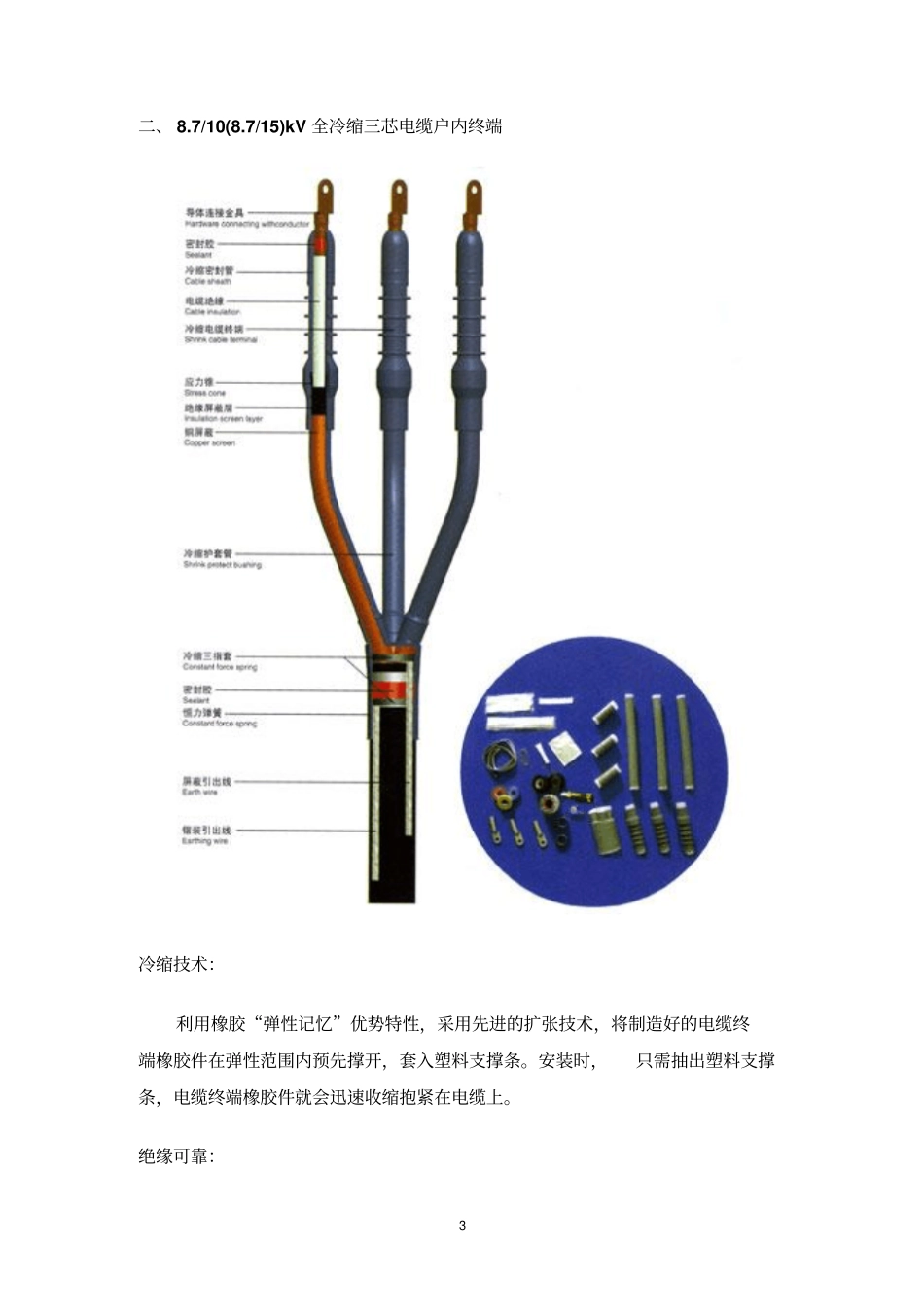 10~110kV全冷缩电缆附件的技术参数要点_第3页