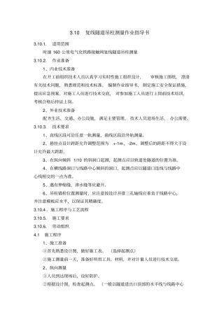10复线隧道吊柱测量作业指导书资料