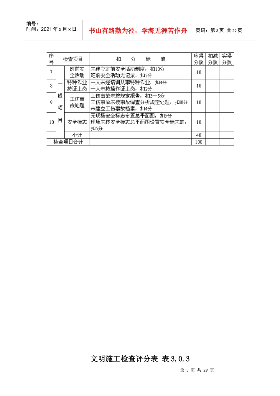 建筑施工安全检查评分汇总表1_第3页