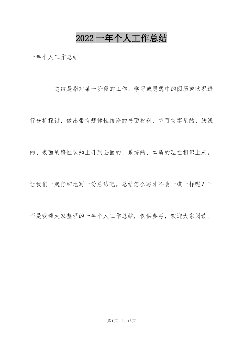 2024一年个人工作总结_第1页