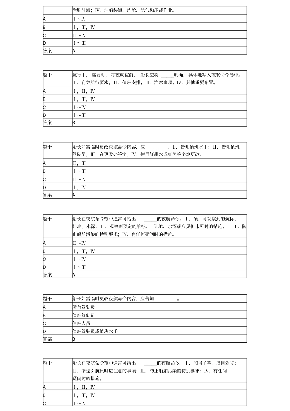 11规则船舶管理大副机考真题汇总_第2页