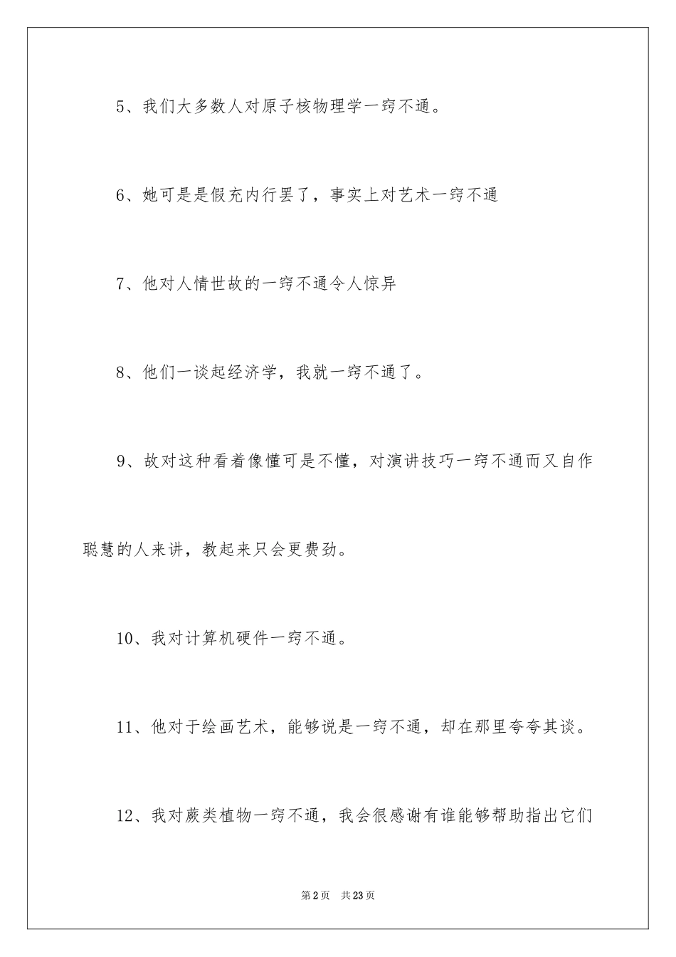 2024一窍不通造句_第2页