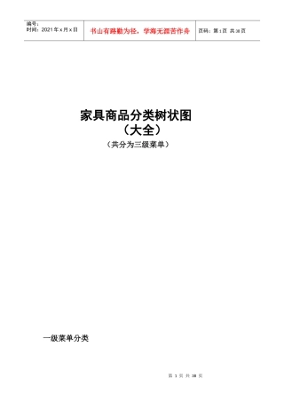 家具商品树状图