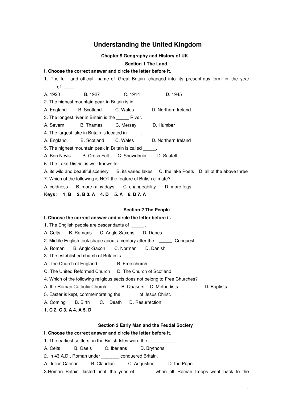 13概况选择题阅读题答案汇总_第1页