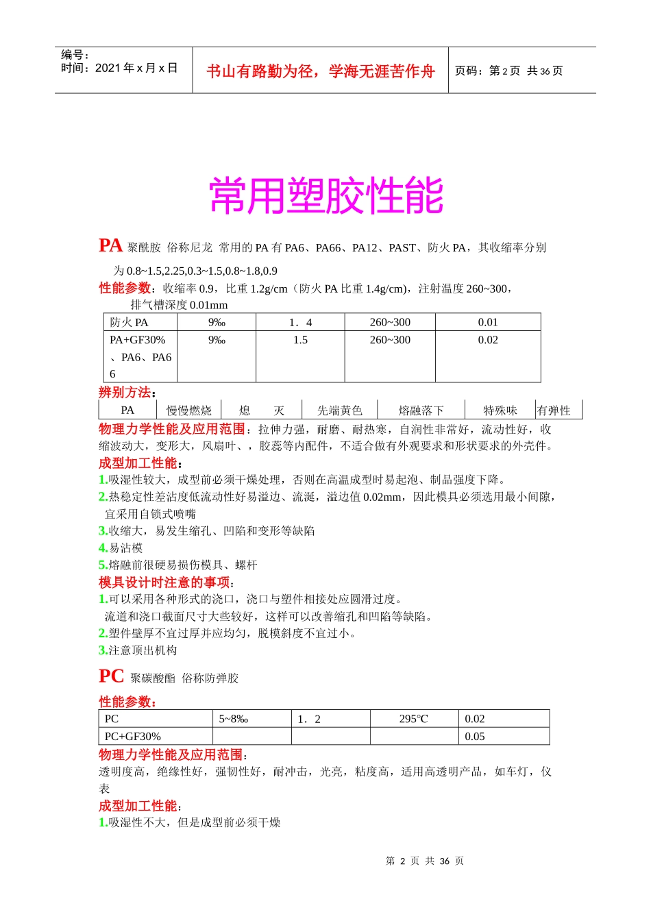 塑胶模具设计全套资料_第2页