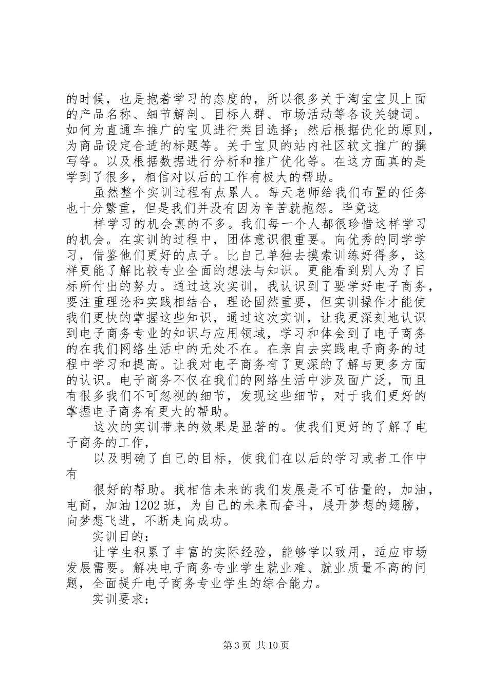 XX电子商务实训心得体会_3_第3页