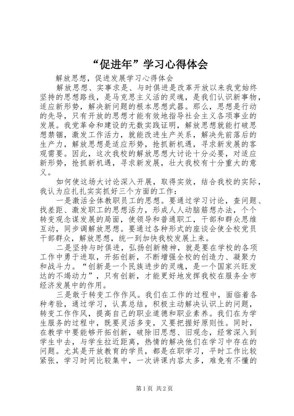 “促进年”学习心得体会_第1页