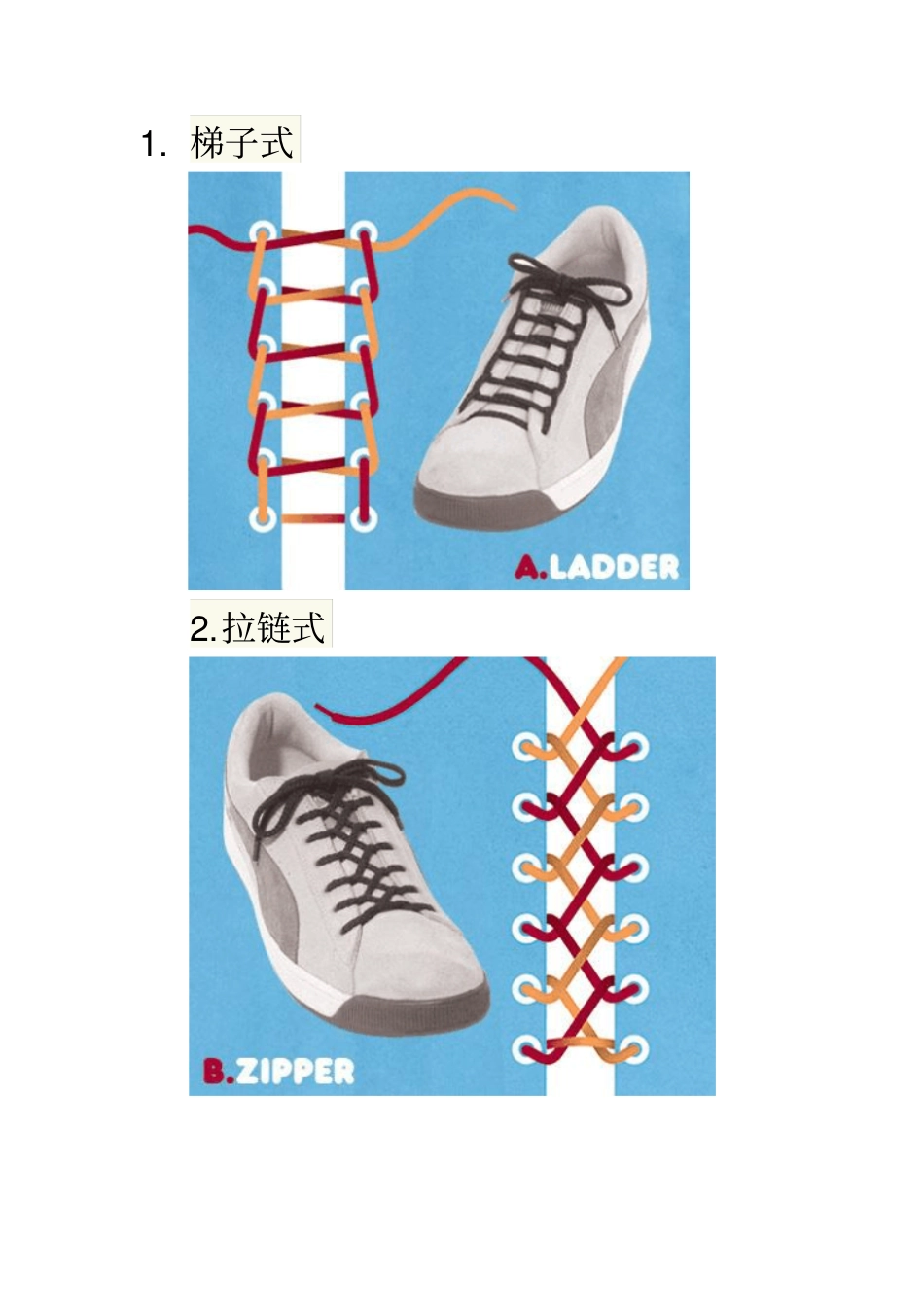 15种鞋带系法_第1页