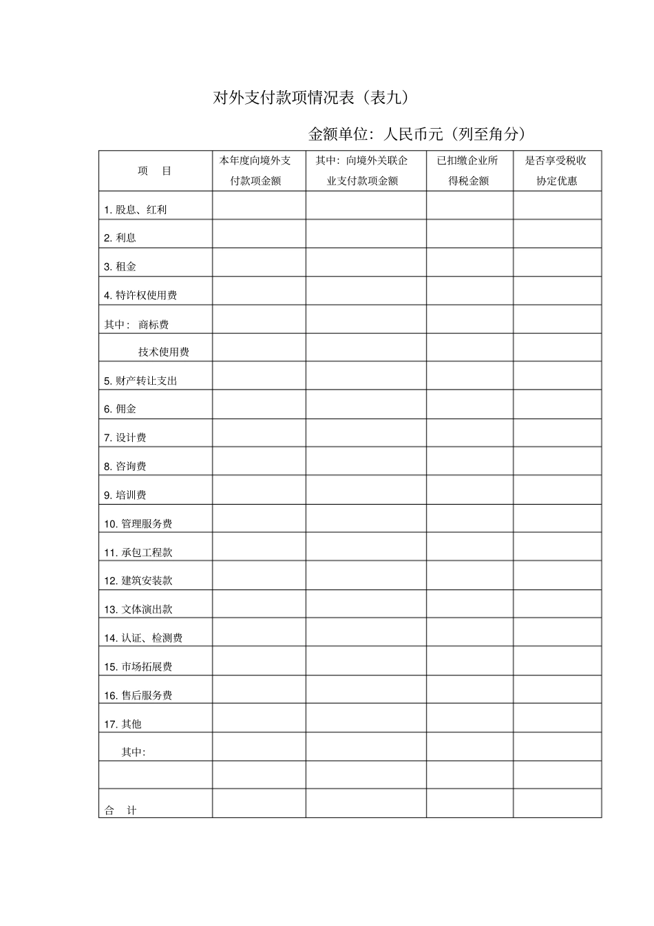 17关联业务往来报告表表九_第1页