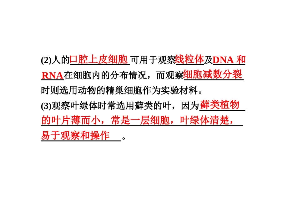 高倍显微镜的使用 实验与探究_第3页