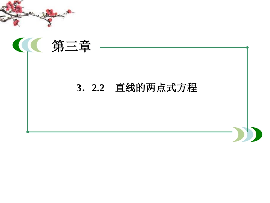高中数学 3-2-2 直线的两点式方程课件_第3页