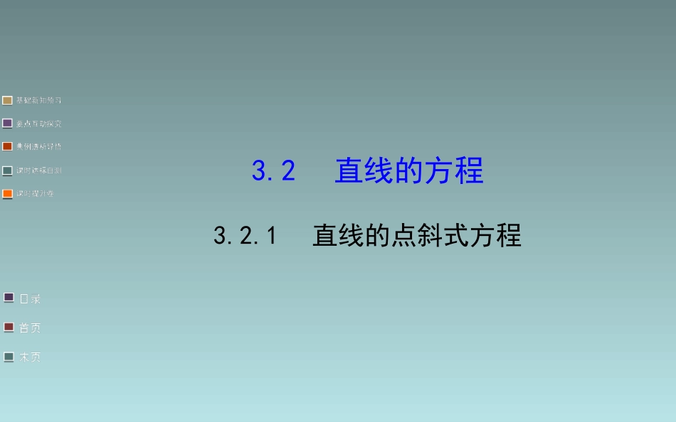 高中数学课件   直线的点斜式方程_第1页