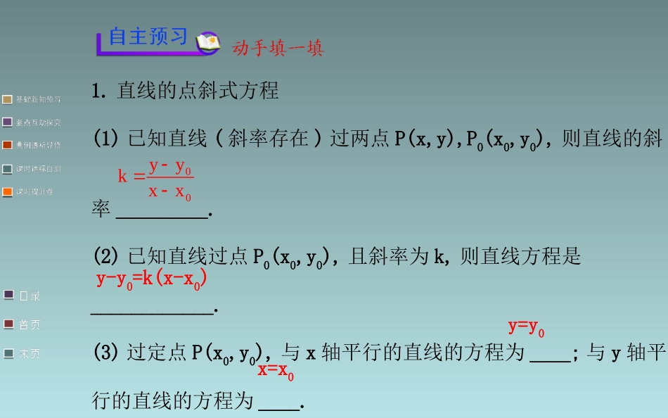 高中数学课件   直线的点斜式方程_第3页
