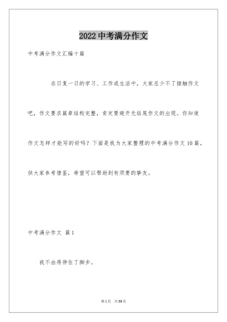 2024中考满分作文_80