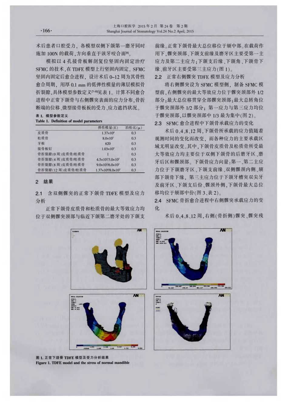 髁突矢状骨折坚固内固定后骨折愈合进程的生物力学分析_第3页