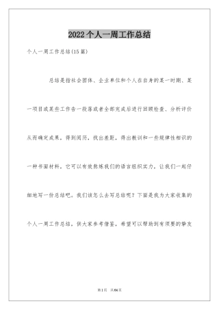 2024个人一周工作总结_10