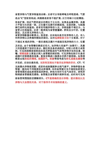 食管异物与气管异物鉴别诊断
