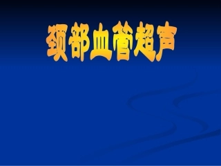 颈动脉超声诊断