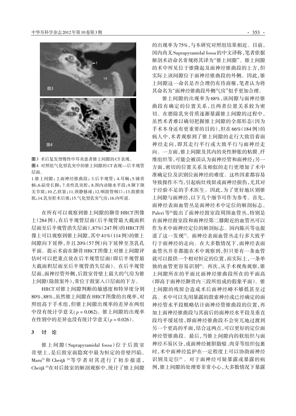 锥上间隙的颞骨HRCT和术中观察 (1)_第3页