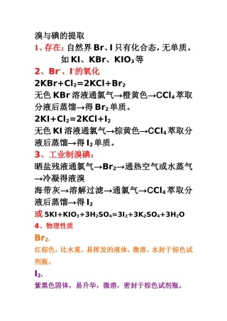 溴与碘的提取