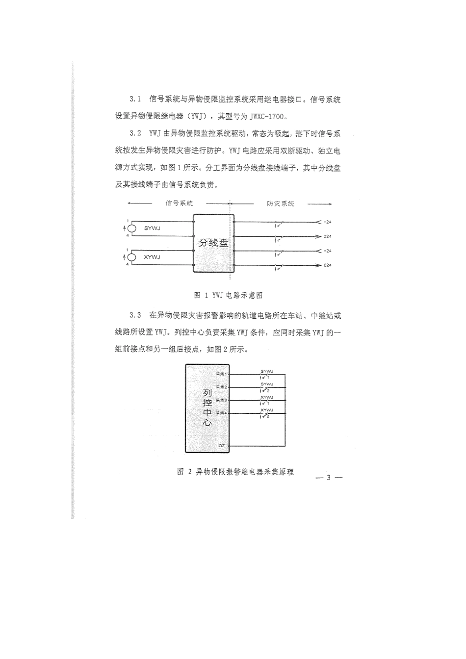 运基信号[2009]719号-《信号系统与异物侵限监控系统接口技术条件》_第3页