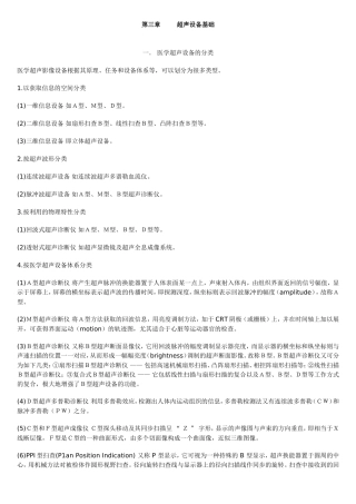 超声设备基础