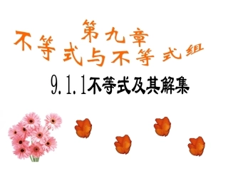 一元一次不等式及其解法.1.1-不等式及其解集