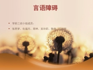 言语障碍(2)介绍