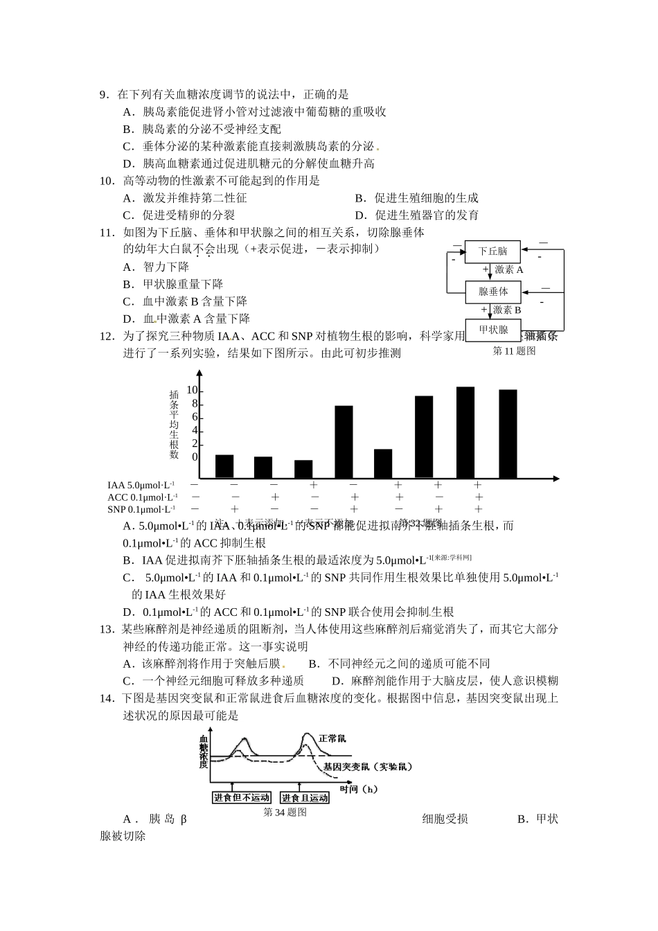 衢州一中高二生物纠偏练习 5月20日_第2页
